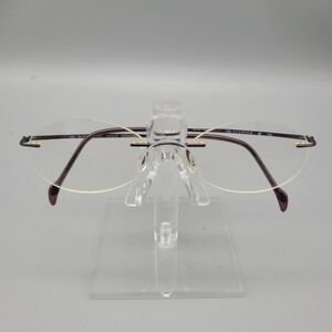 Stepper SI-3221 F088 Purple Titanium Rimless Eyeglasses Frames 51-17-135